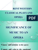 Different Western Classical Plays and Opera