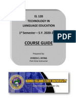 Course Guide: EL 120 Technology in Language Education 1 Semester - S.Y. 2020-2021