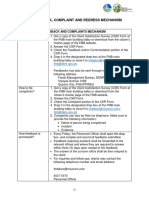 FMB Feedback Complaint Mechanism