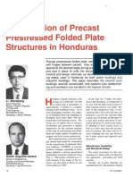 Construction of Precast Prestressed Folded Plate Structures in Honduras