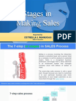 Stages in Making Sales