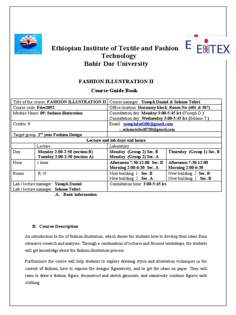 Fashion Illustration II Course Guide | PDF | Figure Drawing | Drawing