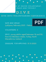 D.I.V.E: Date and Venue