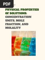 Concentration Units, Mole Fractions, and Molality PDF