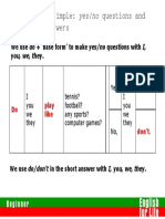 Unit 26 - Present Simple (Yes-No Questions and Short Answers