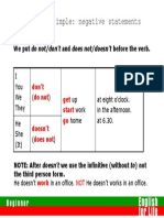 Unit 34 - Present Simple (Negative Statements)