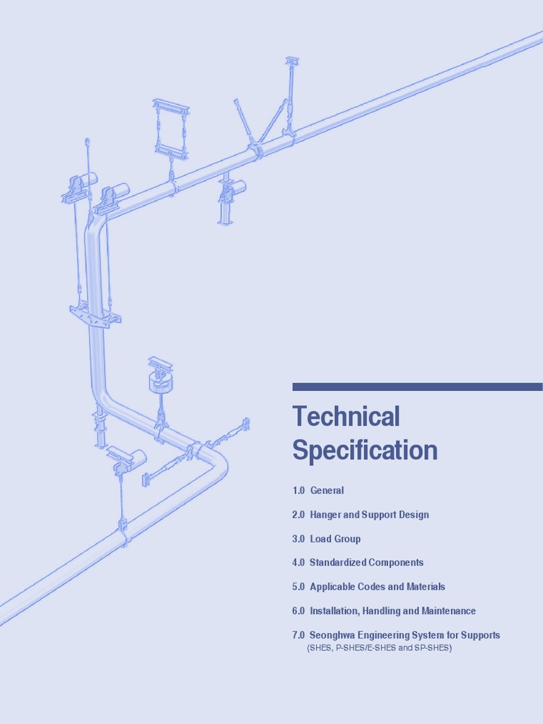 Hanger and Support Design Specifications | PDF | Pipe (Fluid Conveyance ...