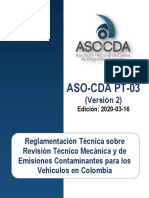 Reglamentación técnica RTMyEC vehículos Colombia resumen