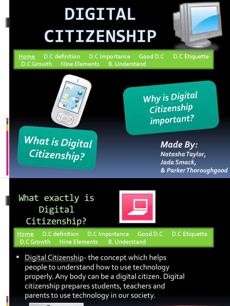 Why Is Digital Citizenship Important? PDF Citizenship
