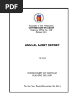 Annual Audit Report: Republic of The Philippines Regional Office No. XIII Butuan City