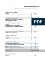 Active Directory Federation Services - Capacity Planning Worksheet