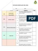 Cuestionario Empleado Del Mes