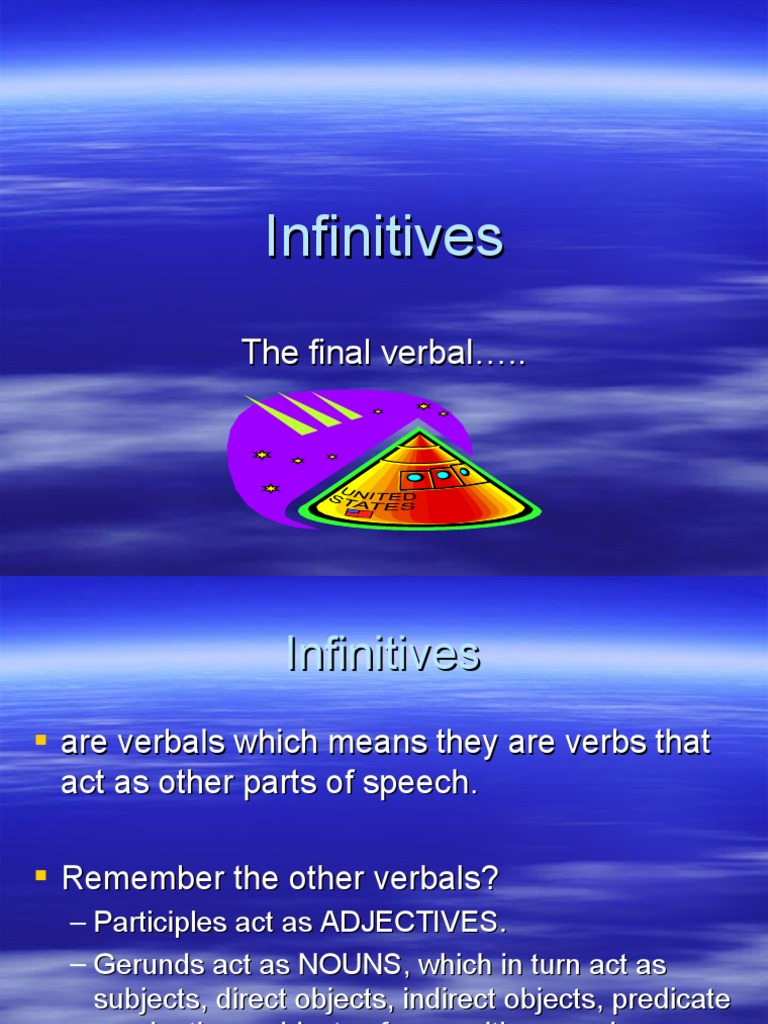 Understanding Infinitives in Grammar | PDF | Adverb | Adjective
