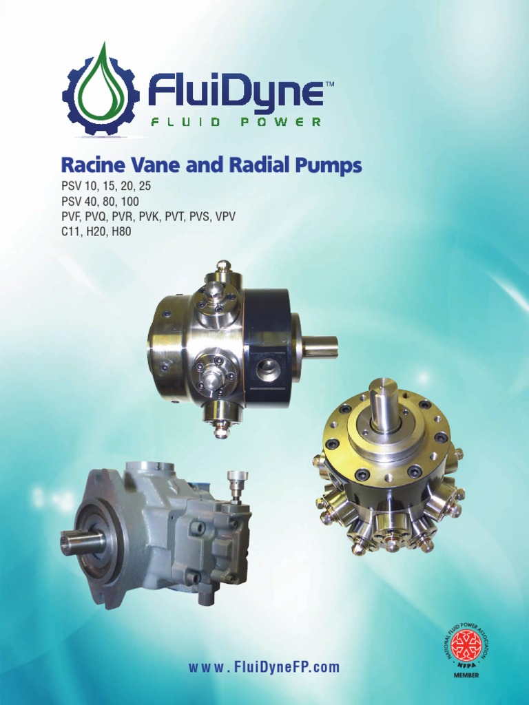 Racine Vane and Radial Pumps: PSV 10, 15, 20, 25 PSV 40, 80, 100 PVF ...