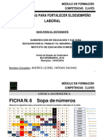 Guía de competencias claves con rompecabezas matemáticos