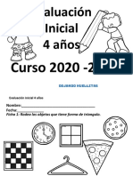 Evaluación inicial 4 años cursos 2020-2021