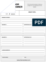 Debate Worksheet PDF