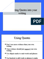 Integrating Quotes Into Your Writing