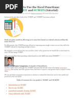 Sumif Sumifs: How To Use The Excel Functions: and (Tutorial)