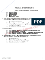 NTS Sample Past Papers Assistant Executive Electrical Engineering