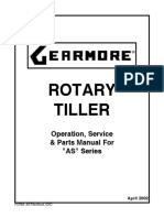Rotary Tiller: Operation, Service & Parts Manual For "AS" Series