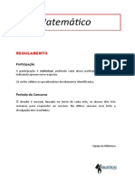 Regulamento do concurso do Desafio Matemático