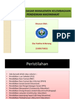 Management Kelembagaan Penmas