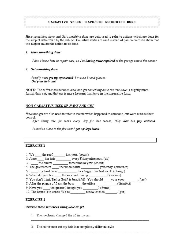Causative Have and Get | PDF | Grammar | Syntactic Relationships