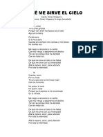De Qué Me Sirve El Cielo - Omar Chaparro - LETRA PDF