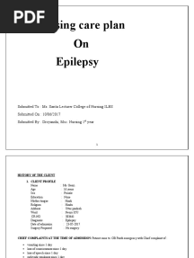 Nursing Care Plan-Epilepsy