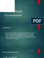 Sociocultural Environment: Rafael Alfonso A. Catorce