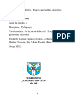 Proiectarea Lecției Anul 2