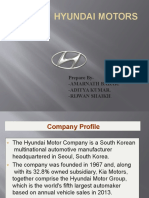 Of Hyundai Motors: Prepare by - Amarnath Babar. - Aditya Kumar. - Rijwan Shaikh