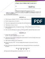 CBSE Class 6 Maths Half Yearly Sample Paper Set 3