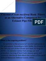 Coconut (Cocus Nucifera) Husk Fibers As An Alternative Component For Exhaust Pipe Filter