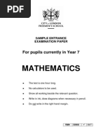 Mathematics: For Pupils Currently in Year 7