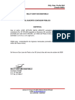 Certificacion de Ingresos Arturo Maya