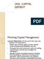 Working Capital and Cash Management
