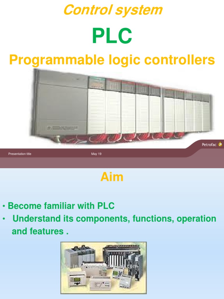 Programmable Logic Controllers May 19 Presentation Title PDF