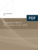 Regulatory Reform: (Fire Safety) Order 2005