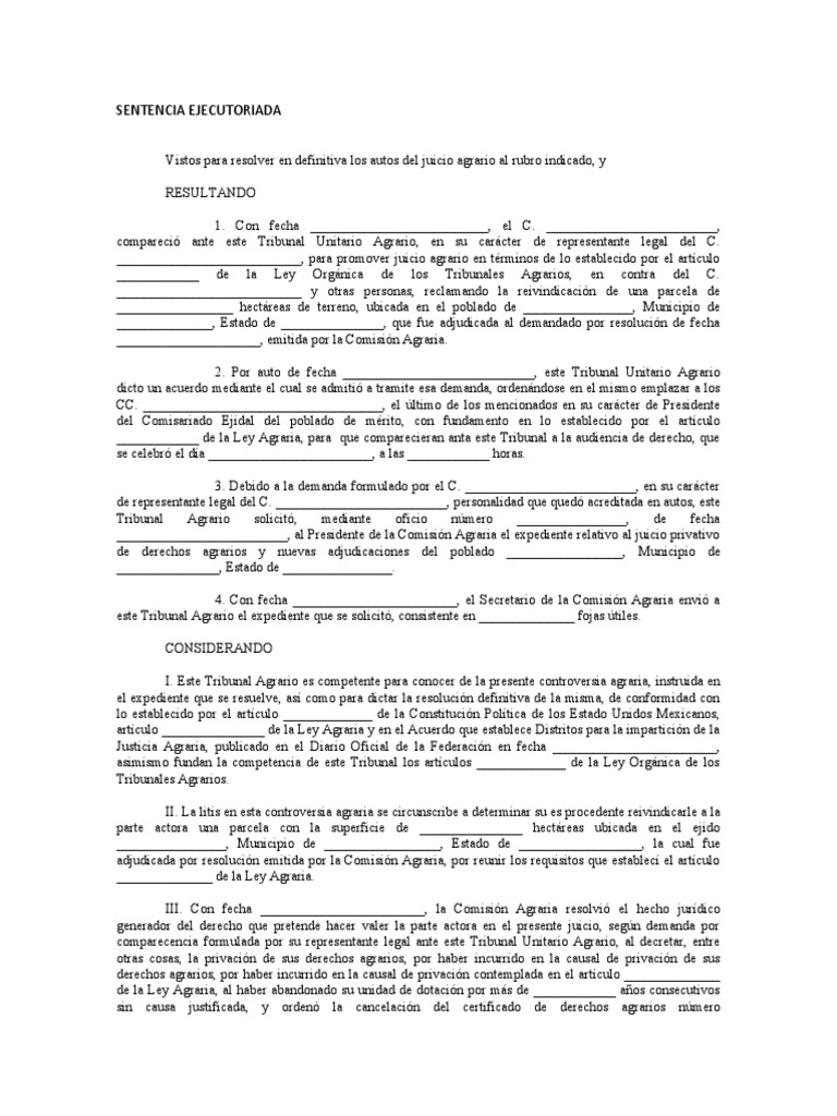 Sentencia Ejecutoriada | PDF | Res Judicata | Sentencia (ley)