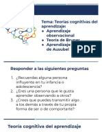 Tema. Teorías cognitivas del aprendizaje