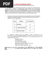 Ai Airport Services Limited: Sr. No. Positions No. of Vacancies