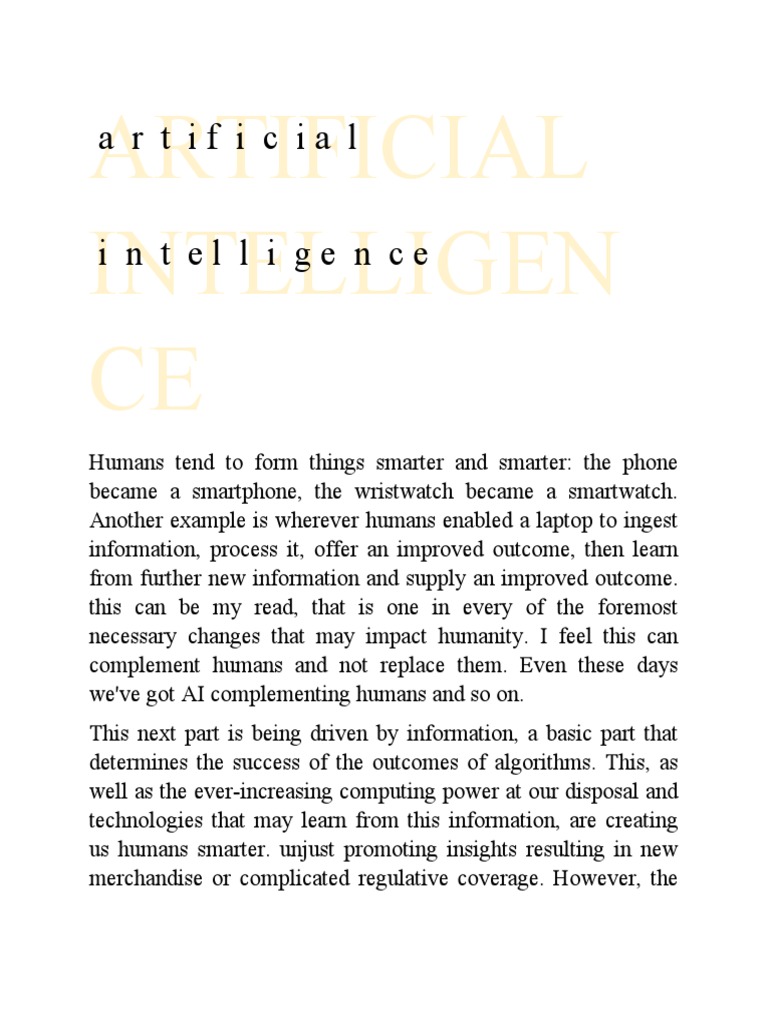 AI's Impact on Human Evolution | PDF | Social Science
