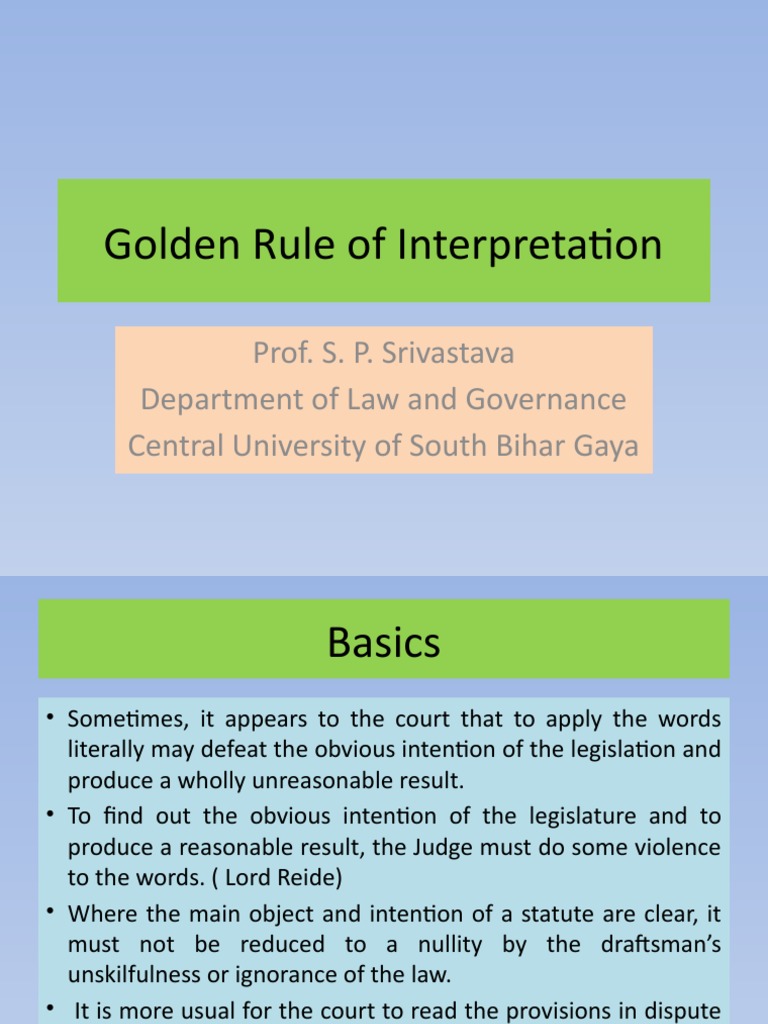 Rules Of Interpretation English Law