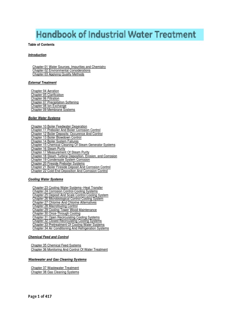 GE Water Treatment Handbook PDF PDF Alkalinity Water