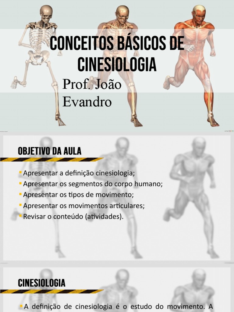 Aula 1 - Conceitos Básicos de Cinesiologia e Movimentos Articulares ...