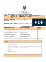 Objetivo de La Reunión: 1. Socialización Estado de Control Interno Decreto