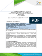 Guía de actividades y rúbrica de evaluación - Unidad 2 - Tarea 3 - Solución de problemas de Balance de materia.pdf