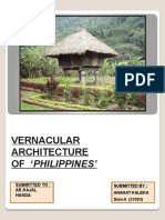 Vernacular Architecture of Philippines': Submitted To: Ar - Kajal Handa